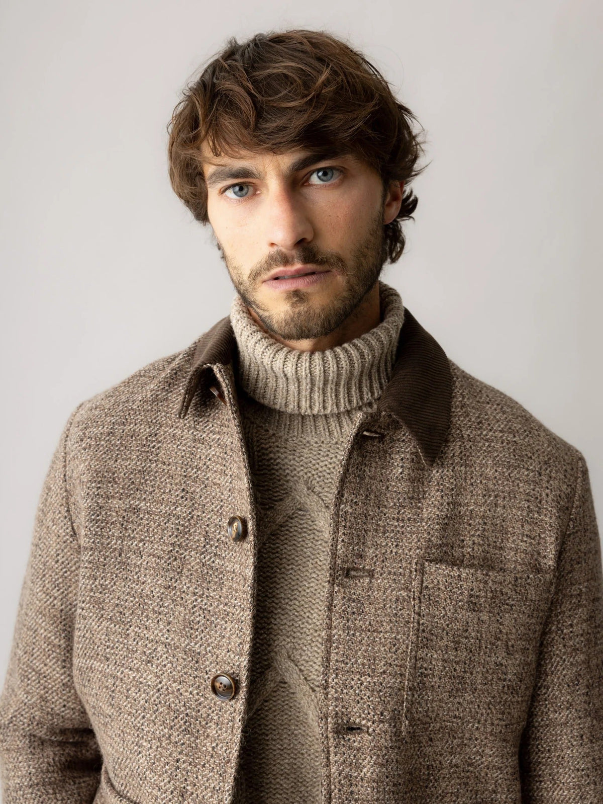Young Ideas & Henmores -Warren Tweed Jacket -769 Chocolate Brown -M