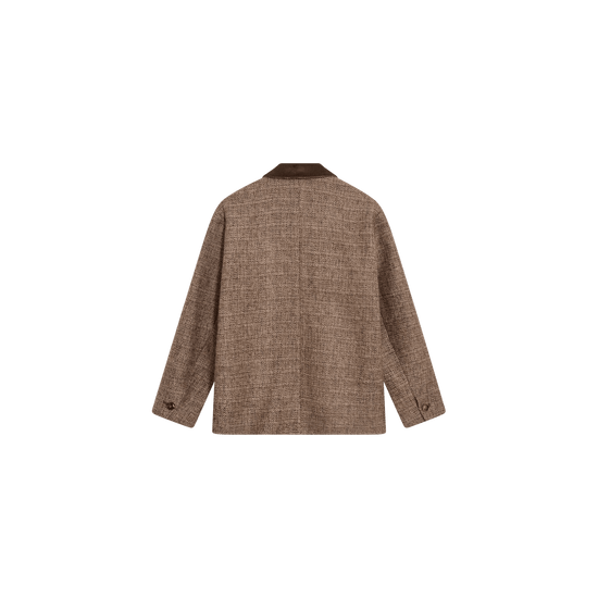 Young Ideas & Henmores -Warren Tweed Jacket -769 Chocolate Brown -M