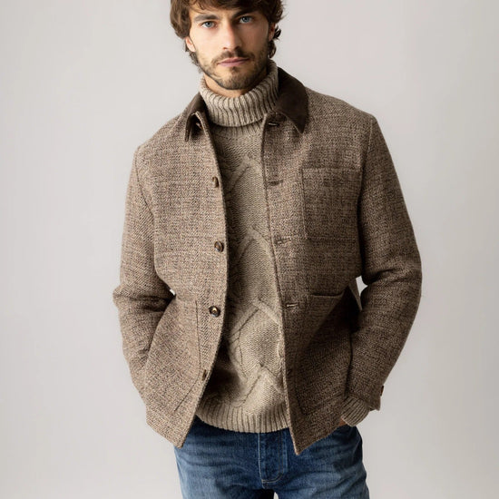 Young Ideas & Henmores -Warren Tweed Jacket -769 Chocolate Brown -M