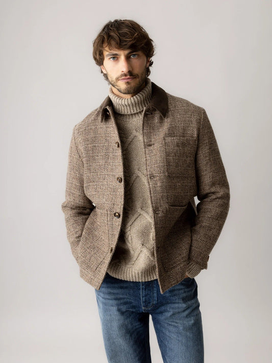 Young Ideas & Henmores -Warren Tweed Jacket -769 Chocolate Brown -M