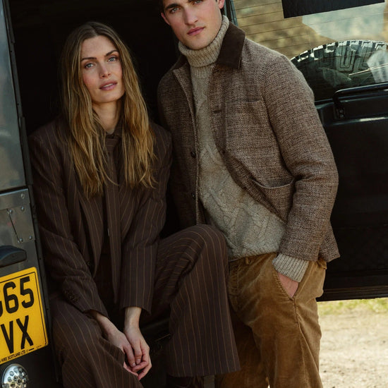 Young Ideas & Henmores -Warren Tweed Jacket -769 Chocolate Brown -M