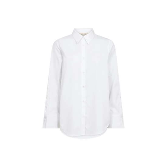 Young Ideas & Henmores -Winola Cotton Twill Shirt -101 White -XS