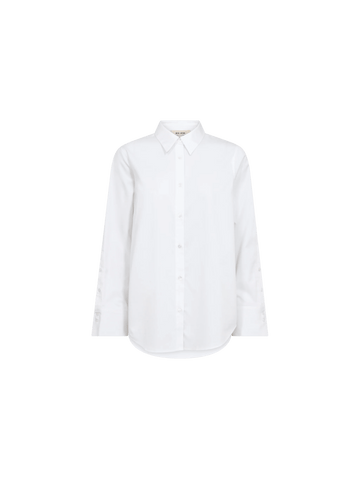 Young Ideas & Henmores -Winola Cotton Twill Shirt -101 White -XS