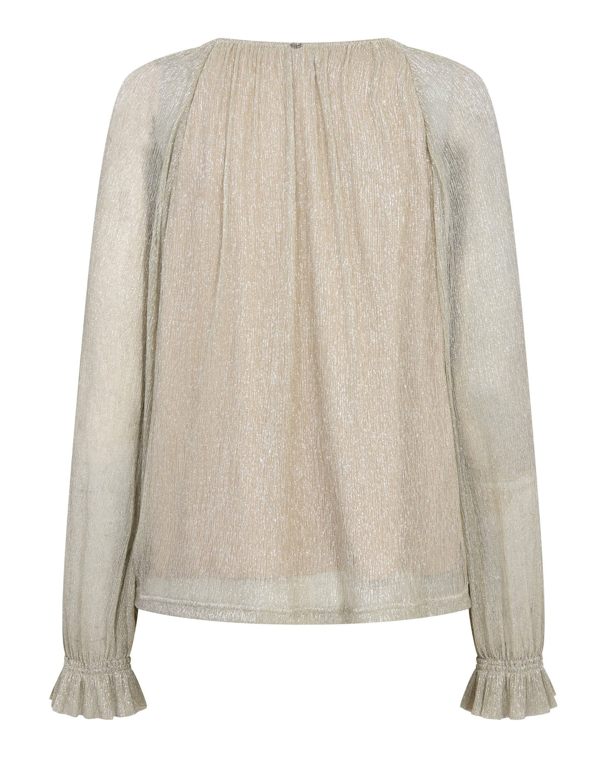 Young Ideas & Henmores -Ximena Glam V-neck Blouse -821 Mourning Dove -M