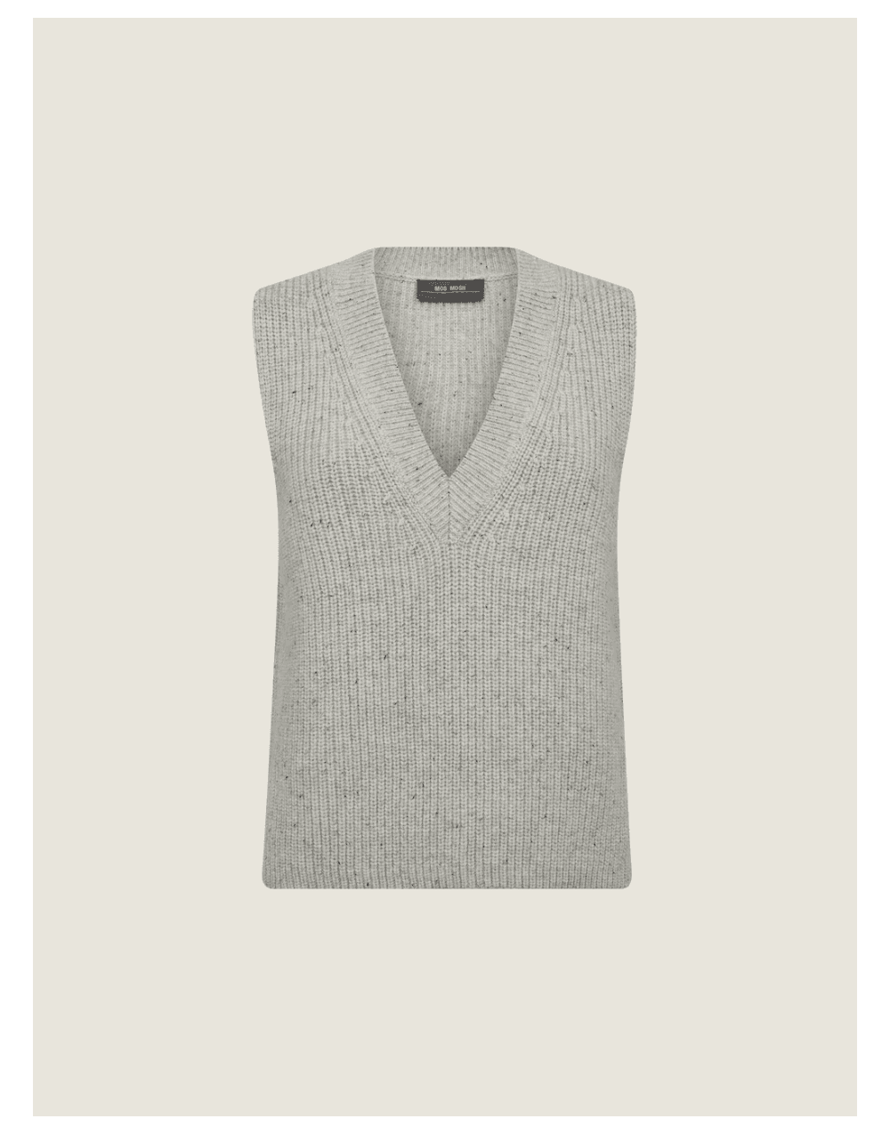 Young Ideas/Henmores - Zhara Thyra Knitted Vest - 876 Light Grey Melange - XS