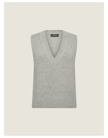 Young Ideas/Henmores - Zhara Thyra Knitted Vest - 876 Light Grey Melange - XS