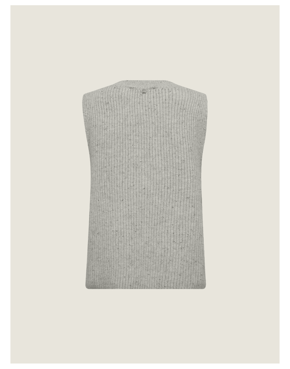 Young Ideas/Henmores - Zhara Thyra Knitted Vest - 876 Light Grey Melange - XS