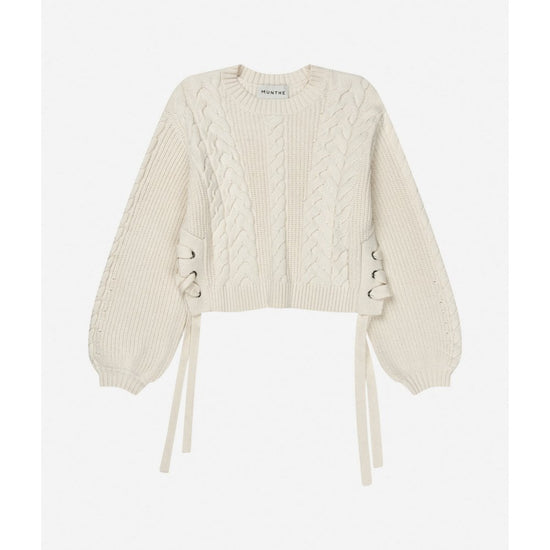 Young Ideas/Henmores - Fabricka Side Tie Detail Jumper - 15 Ecru - 8