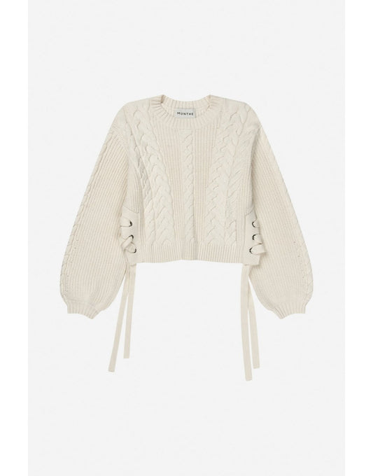 Young Ideas/Henmores - Fabricka Side Tie Detail Jumper - 15 Ecru - 8