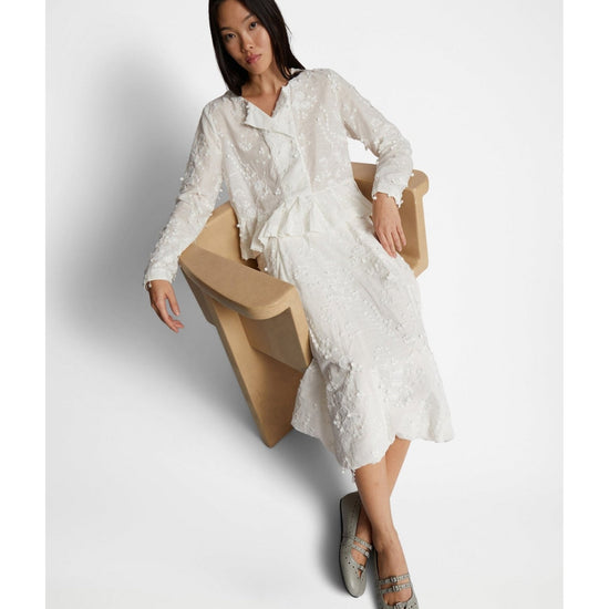 Young Ideas/Henmores - Fiamma Floral Textured Skirt - 76 Ivory - 8