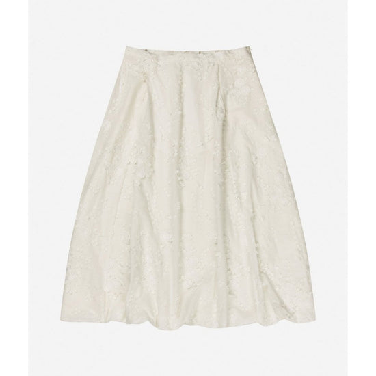 Young Ideas/Henmores - Fiamma Floral Textured Skirt - 76 Ivory - 8