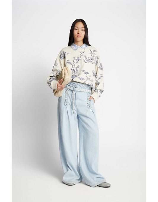 Young Ideas/Henmores - Friede Enchanted Graphic Sweatshirt - 54 Cream Navy - 8