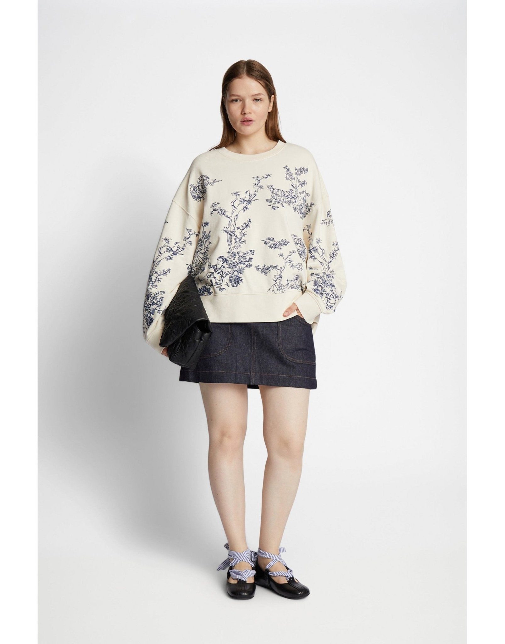 Young Ideas/Henmores - Friede Enchanted Graphic Sweatshirt - 54 Cream Navy - 8