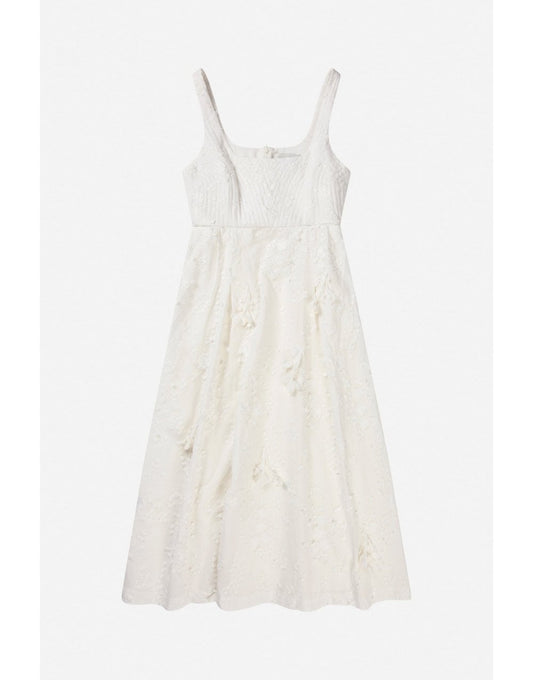 Young Ideas/Henmores - Fronia Floral Textured Dress - 76 Ivory - 10