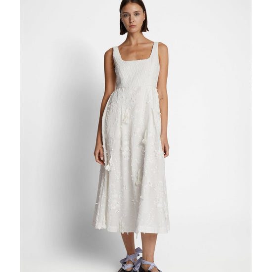 Young Ideas/Henmores - Fronia Floral Textured Dress - 76 Ivory - 10