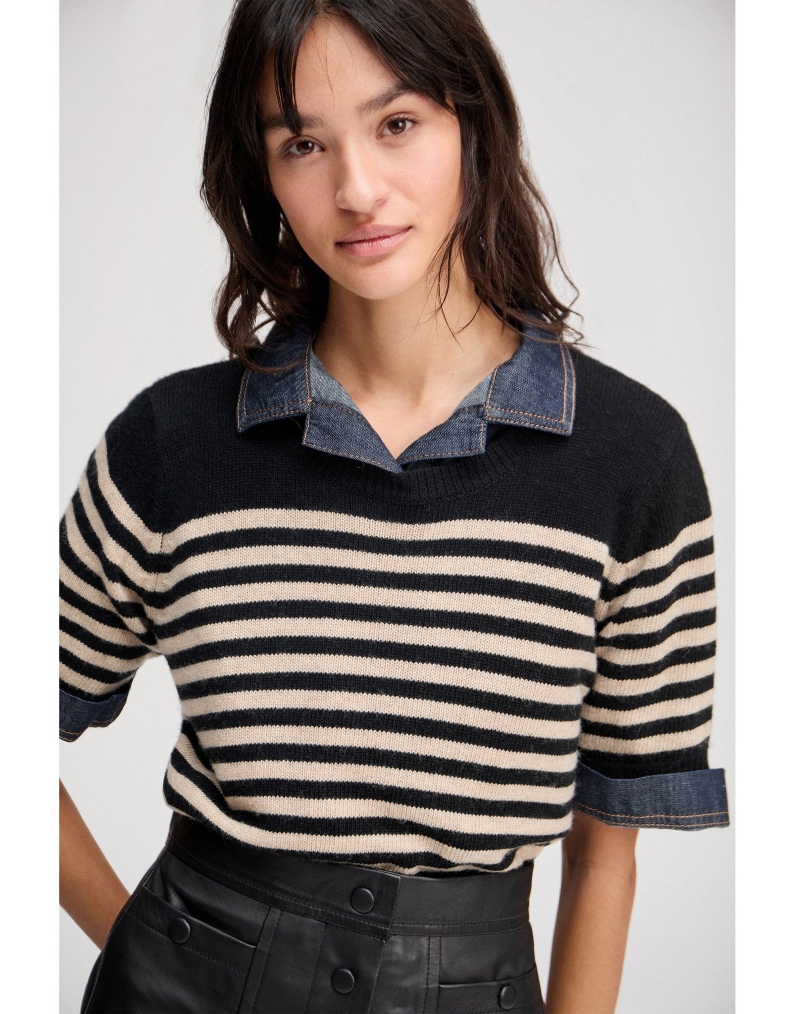 Young Ideas/Henmores - Laja Striped Knitted Top - Camel - 8