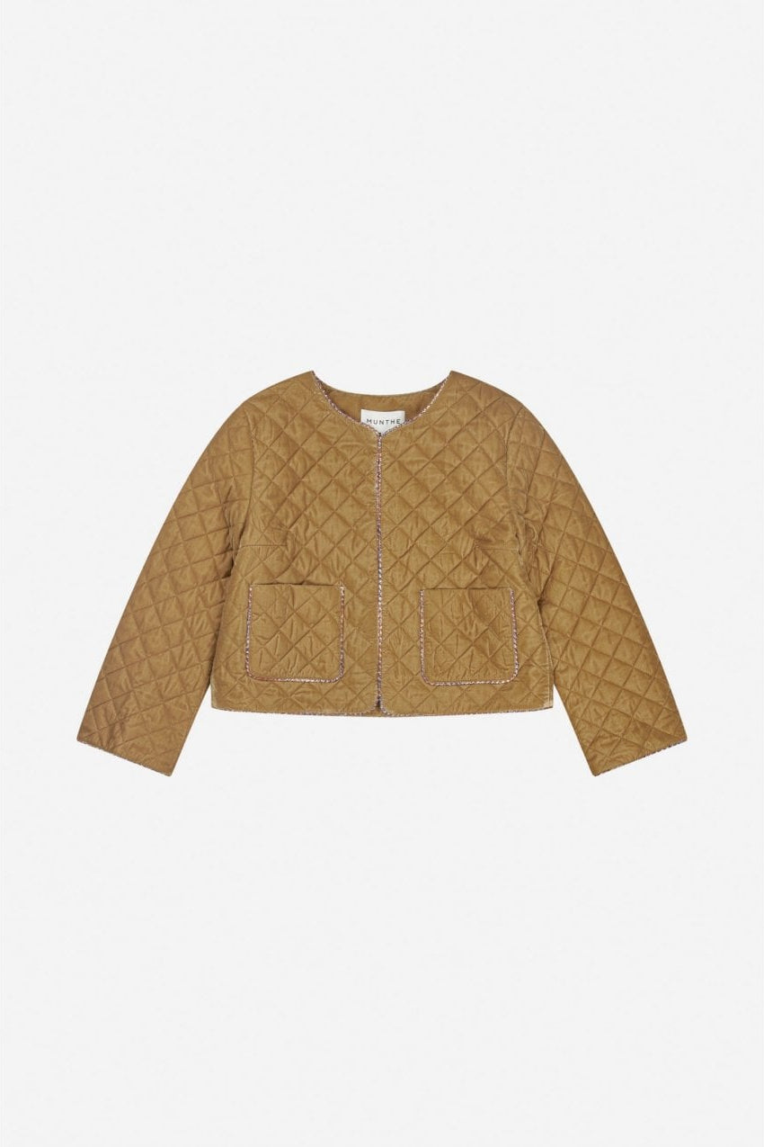 Young Ideas/Henmores - Lizetta Cropped Quilted Jacket - Gold - 8