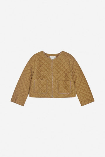 Young Ideas/Henmores - Lizetta Cropped Quilted Jacket - Gold - 8