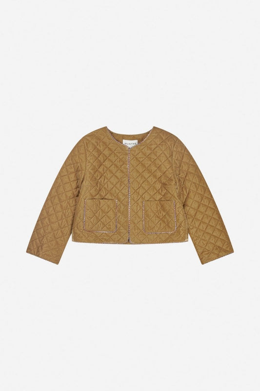 Young Ideas/Henmores - Lizetta Cropped Quilted Jacket - Gold - 8