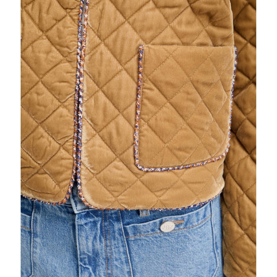 Young Ideas/Henmores - Lizetta Cropped Quilted Jacket - Gold - 8