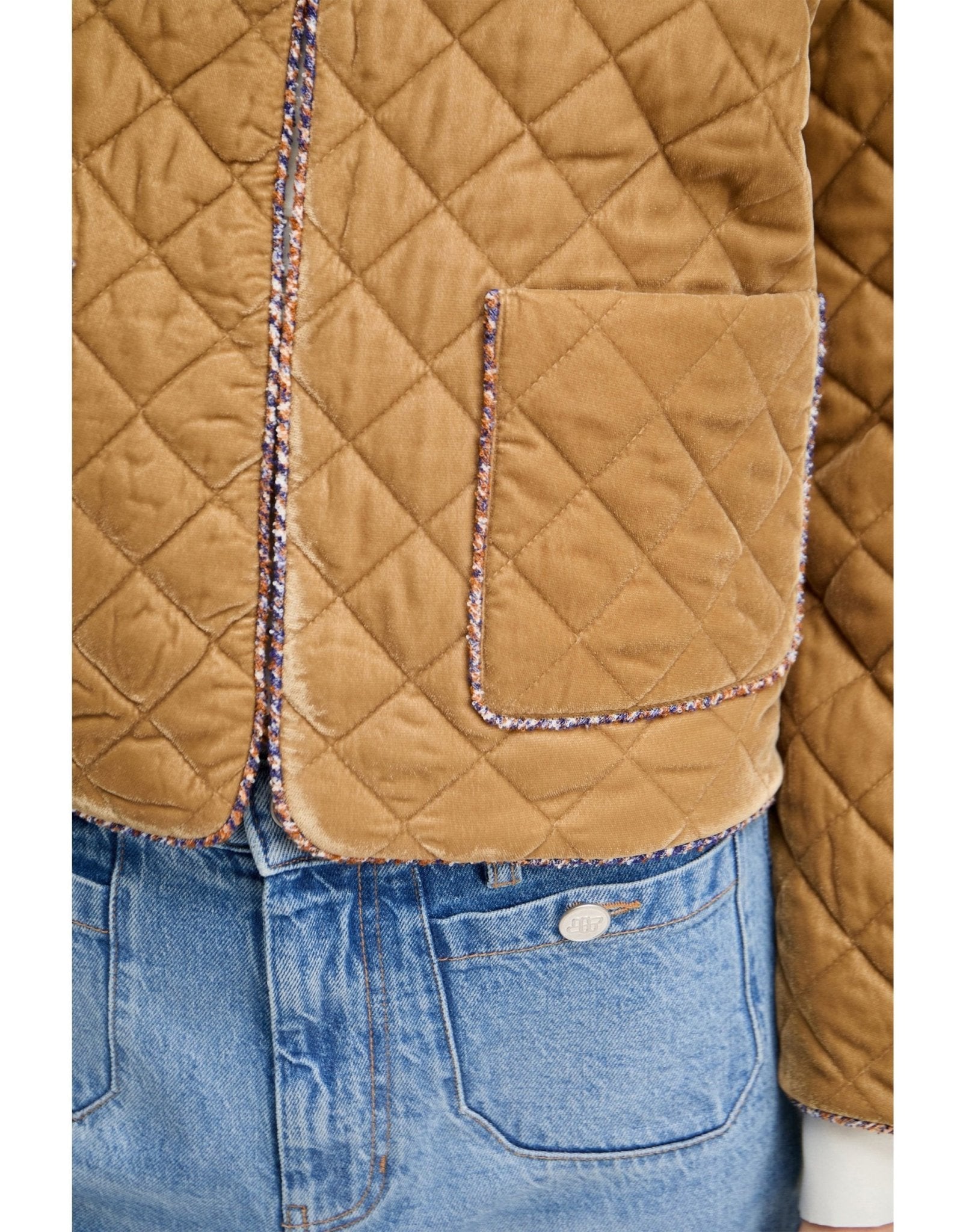 Young Ideas/Henmores - Lizetta Cropped Quilted Jacket - Gold - 8