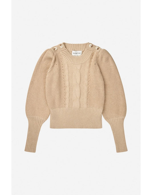 Young Ideas/Henmores - Lysta Puff Sleeve Knitted Jumper - Navy - 6