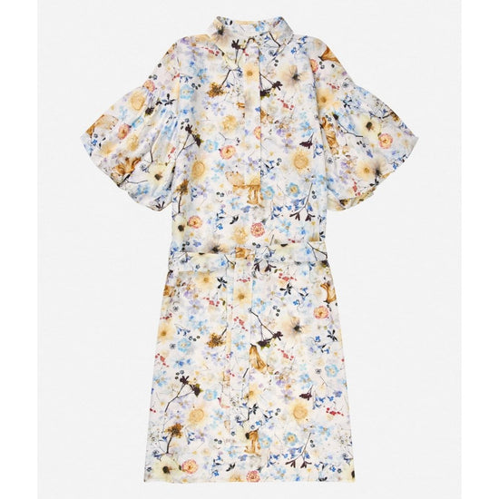 Young Ideas/Henmores - Palmetto Floral Tie Waist Midi Dress - 2 Black Floral - 10