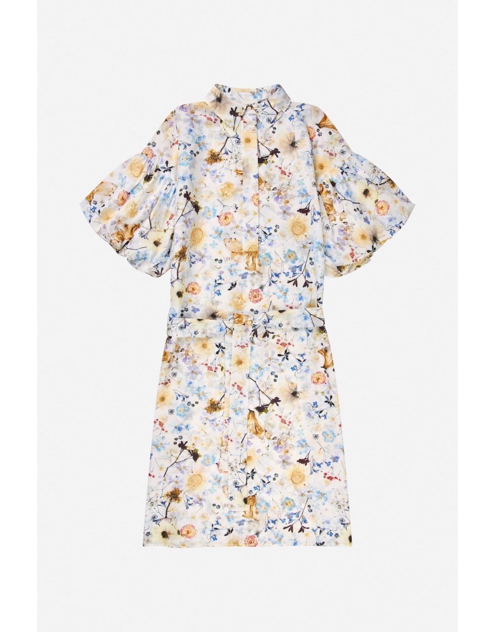 Young Ideas/Henmores - Palmetto Floral Tie Waist Midi Dress - 2 Black Floral - 10