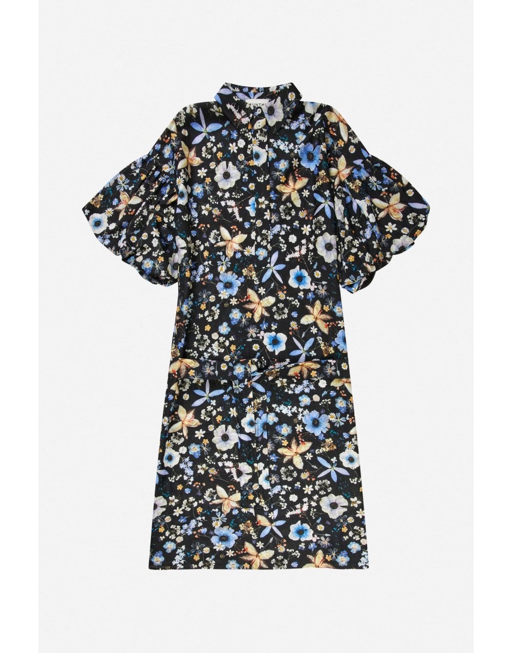 Young Ideas/Henmores - Palmetto Floral Tie Waist Midi Dress - 2 Black Floral - 10