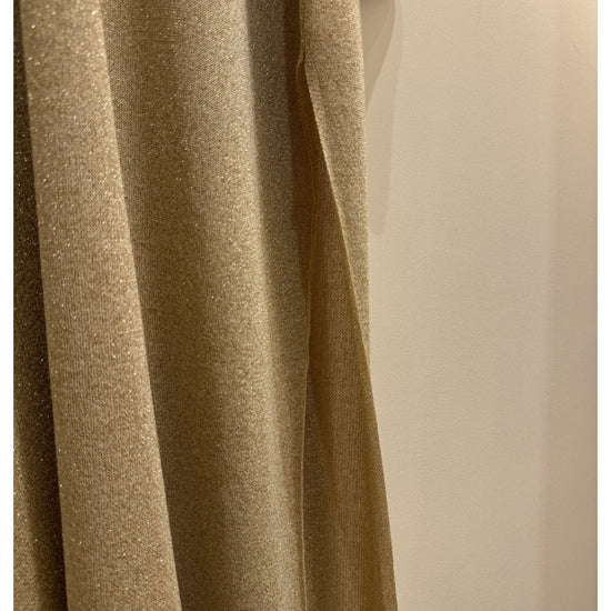 Young Ideas/Henmores - Collared Shimmer Midi Dress With Split - Gold Shimmer - 10