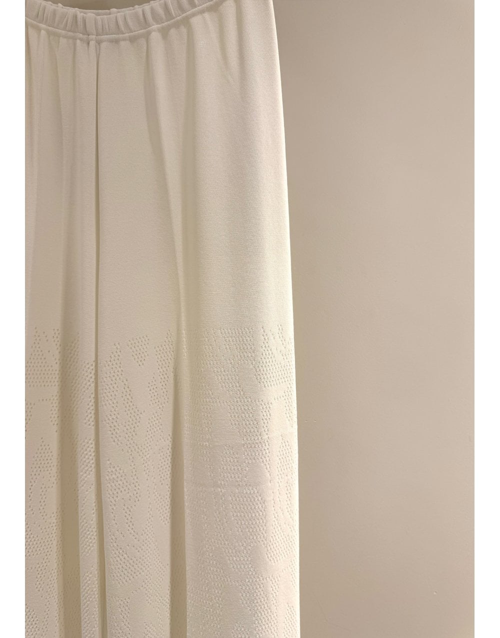 Young Ideas/Henmores - Crochet Effect Wide Leg Pull On Trousers - ecru - 10