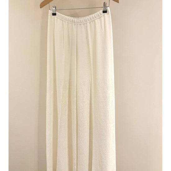 Young Ideas/Henmores - Crochet Effect Wide Leg Pull On Trousers - ecru - 10