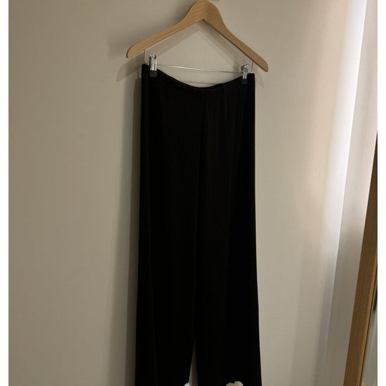 Young Ideas/Henmores - Ribbed Palazzo Trousers - Chocolate Brown - 10