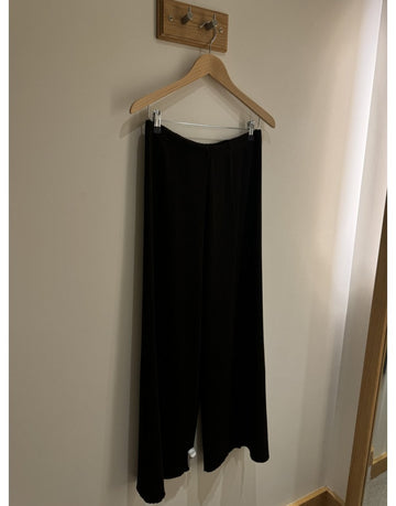 Young Ideas/Henmores - Ribbed Palazzo Trousers - Chocolate Brown - 10