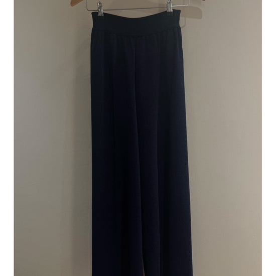 Young Ideas/Henmores - Ribbed Waist Palazzo Trousers - Black - 10