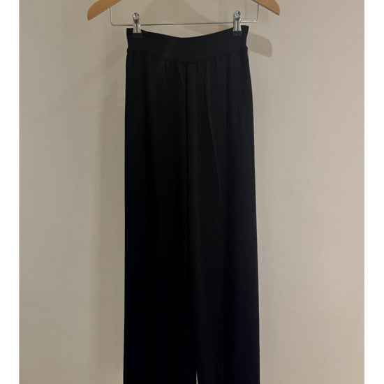 Young Ideas/Henmores - Ribbed Waist Palazzo Trousers - Black - 10