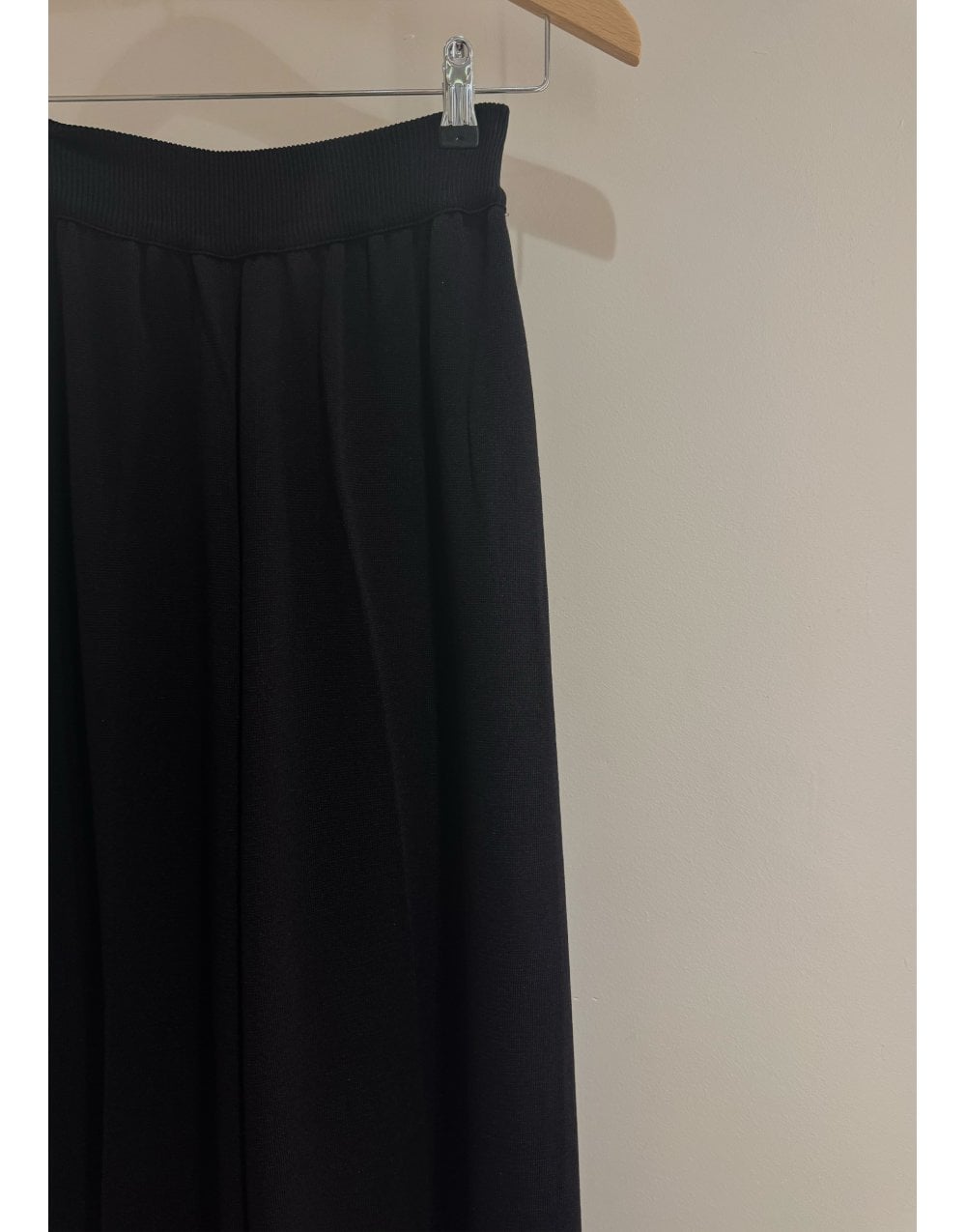 Young Ideas/Henmores - Ribbed Waist Palazzo Trousers - Black - 10