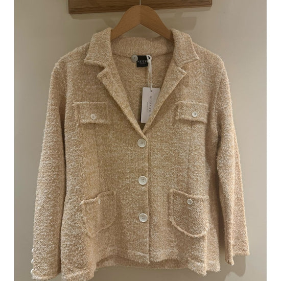 Young Ideas/Henmores - Single Breasted Soft Fluff Blazer - ecru - 10