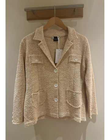 Young Ideas/Henmores - Single Breasted Soft Fluff Blazer - ecru - 10