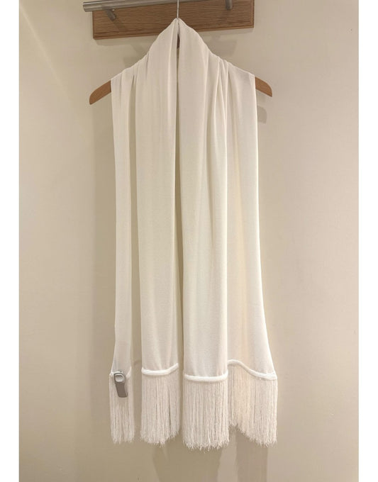 Young Ideas/Henmores - Tassle Detail Scarf - White - OS