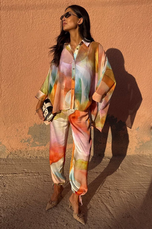 Young Ideas/Henmores - Abstract Cape Shirt - Multi - 6