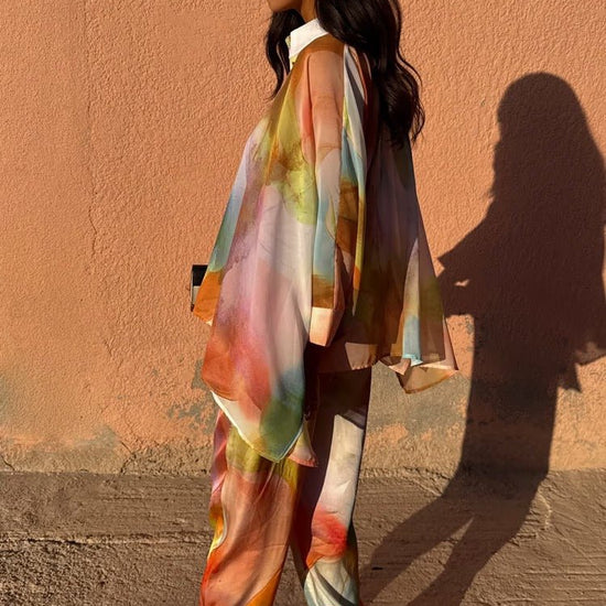 Young Ideas/Henmores - Abstract Cape Shirt - Multi - 6