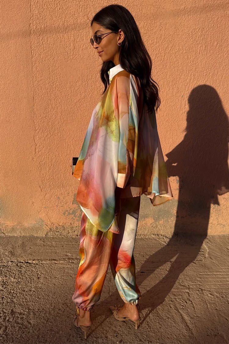 Young Ideas/Henmores - Abstract Cape Shirt - Multi - 6