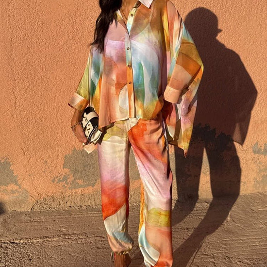 Young Ideas/Henmores - Abstract Cape Shirt - Multi - 6