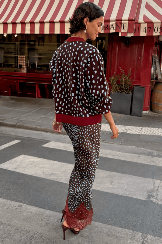 Young Ideas & Henmores -Deer Cardigan -Chocolate -XS