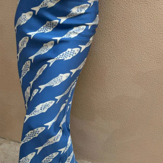Young Ideas & Henmores - Dorris Marina Skirt - Blue - 8