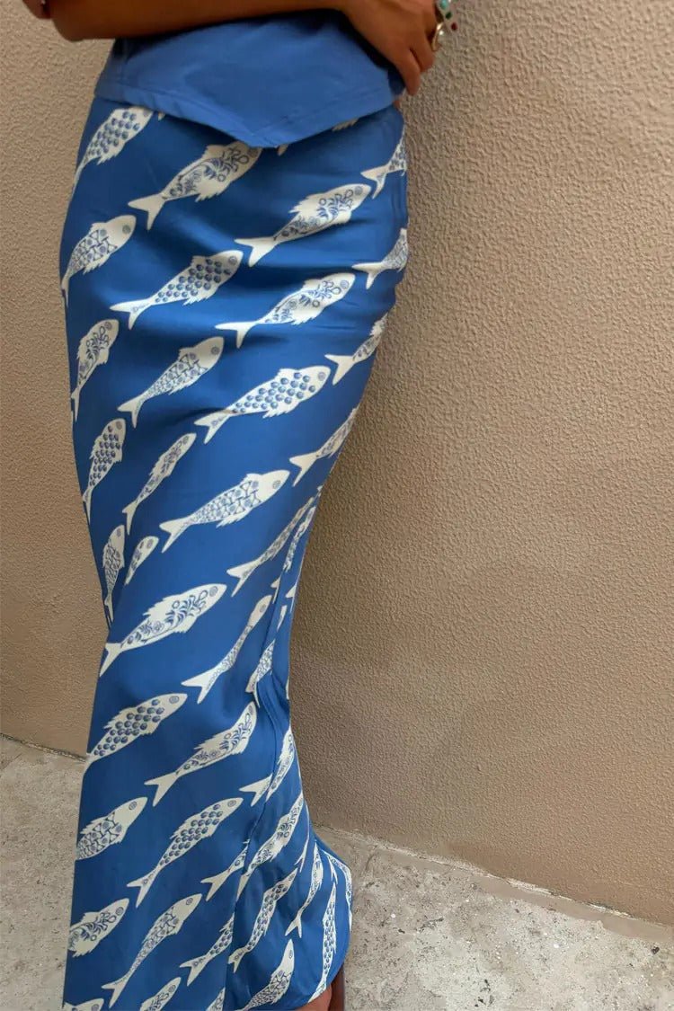 Young Ideas & Henmores - Dorris Marina Skirt - Blue - 8