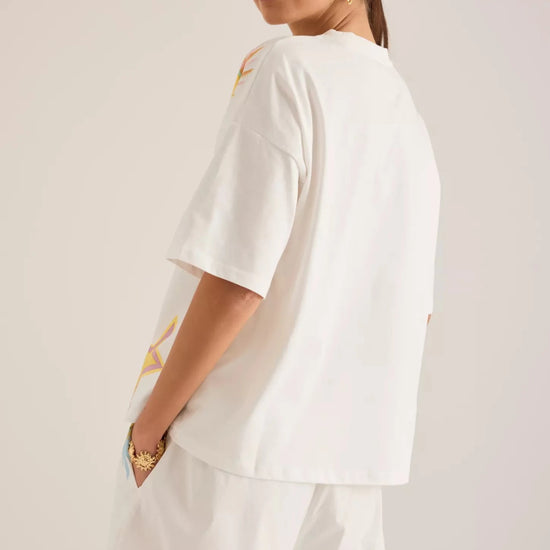 Young Ideas & Henmores - Dreamer T-Shirt - White Multi - XS