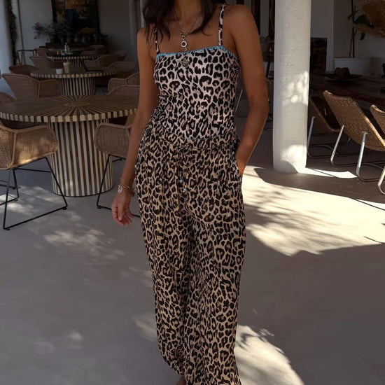 Young Ideas/Henmores - Leopard Whipstitch Bandeau Swimsuit - Leopard - 8