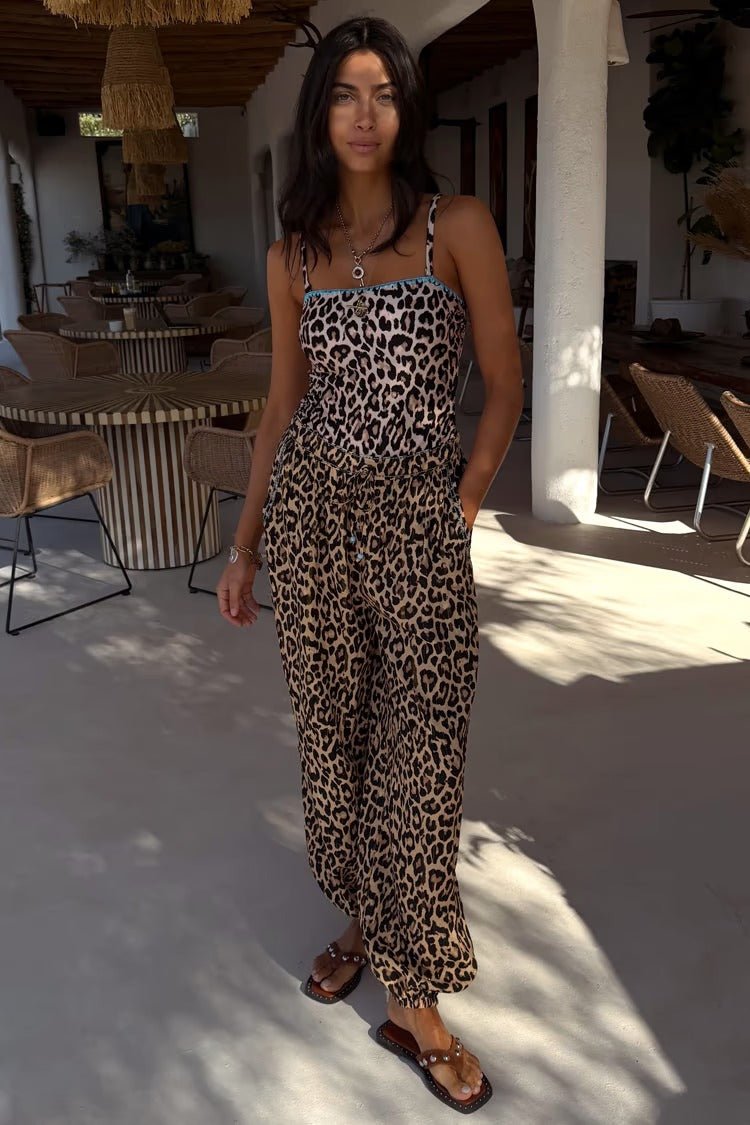 Young Ideas/Henmores - Leopard Whipstitch Bandeau Swimsuit - Leopard - 8